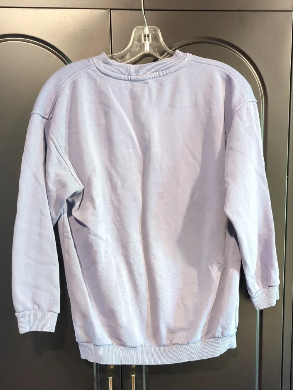 Girls Nike Lavender Crewneck Sweatshirt with White Logo Size Large